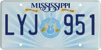 MS license plate LYJ951