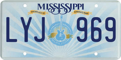 MS license plate LYJ969