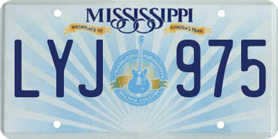 MS license plate LYJ975