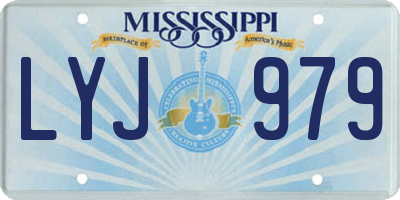 MS license plate LYJ979