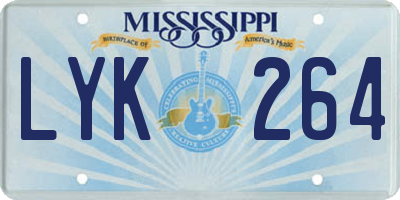 MS license plate LYK264