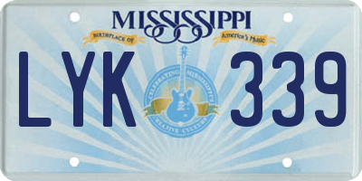 MS license plate LYK339