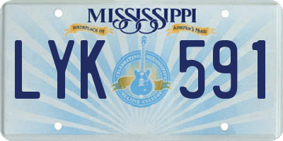 MS license plate LYK591
