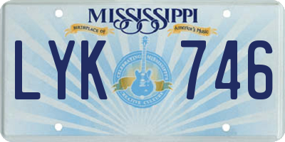 MS license plate LYK746
