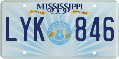 MS license plate LYK846