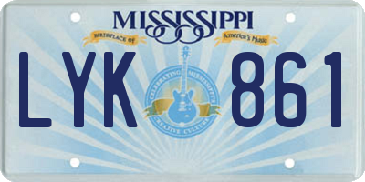 MS license plate LYK861