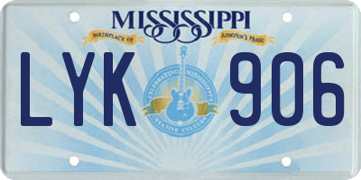 MS license plate LYK906