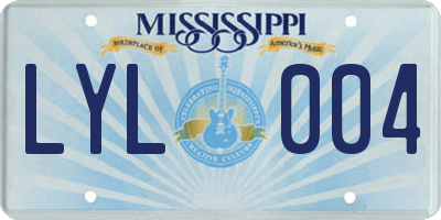 MS license plate LYL004