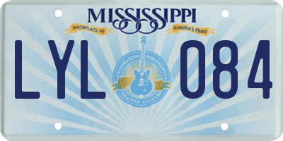MS license plate LYL084