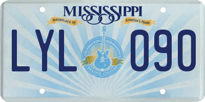 MS license plate LYL090