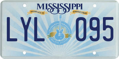 MS license plate LYL095