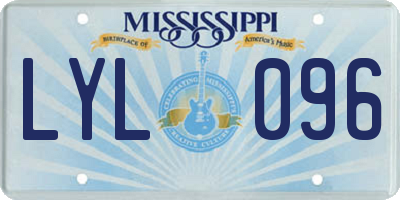 MS license plate LYL096