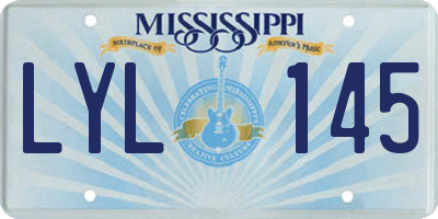 MS license plate LYL145