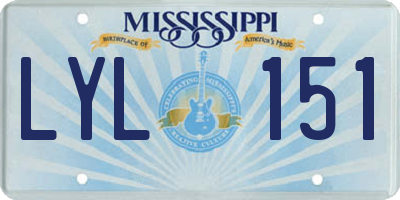 MS license plate LYL151