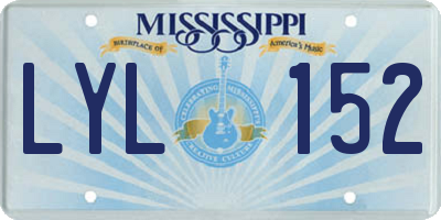 MS license plate LYL152