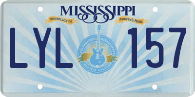 MS license plate LYL157
