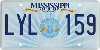 MS license plate LYL159