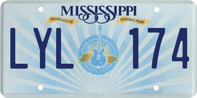 MS license plate LYL174