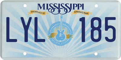 MS license plate LYL185