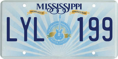MS license plate LYL199