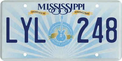 MS license plate LYL248