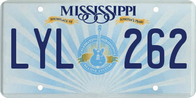MS license plate LYL262