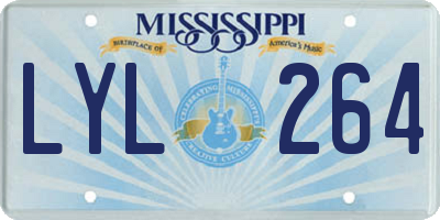 MS license plate LYL264