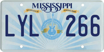 MS license plate LYL266