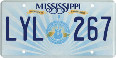 MS license plate LYL267