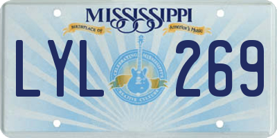 MS license plate LYL269