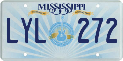 MS license plate LYL272