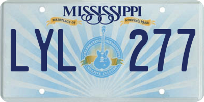 MS license plate LYL277