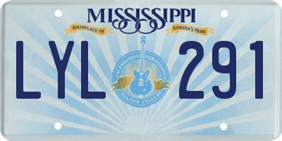 MS license plate LYL291