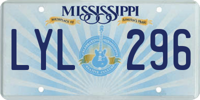 MS license plate LYL296