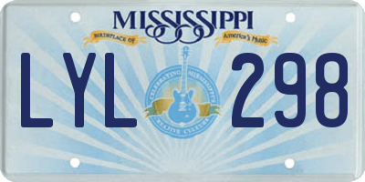 MS license plate LYL298