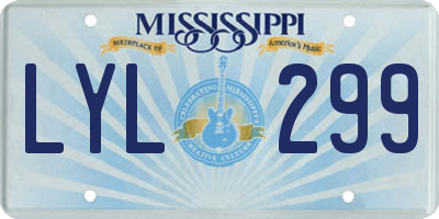 MS license plate LYL299