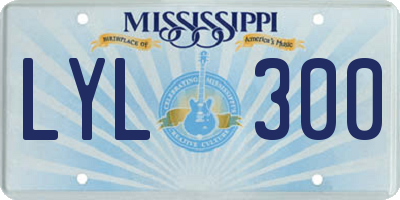 MS license plate LYL300