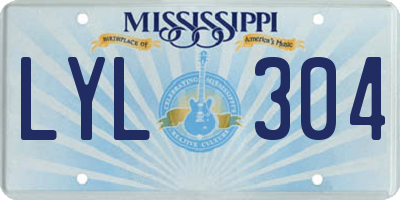 MS license plate LYL304