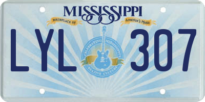 MS license plate LYL307