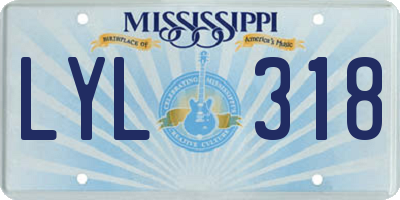 MS license plate LYL318