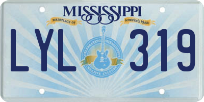 MS license plate LYL319