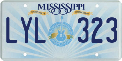 MS license plate LYL323