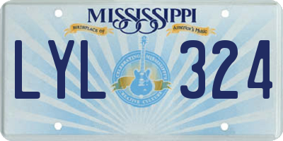 MS license plate LYL324