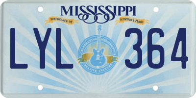MS license plate LYL364
