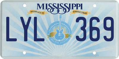 MS license plate LYL369
