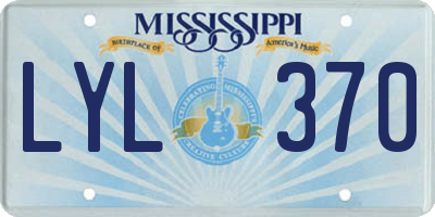 MS license plate LYL370