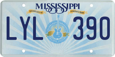 MS license plate LYL390