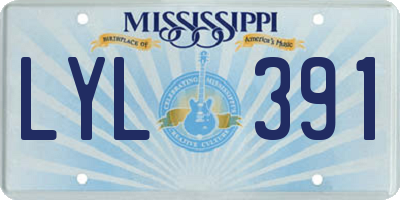 MS license plate LYL391