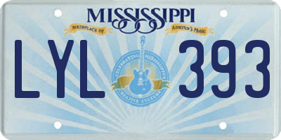 MS license plate LYL393