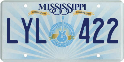 MS license plate LYL422
